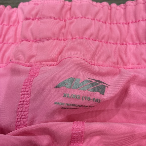 Avia Women's High Rise Running Shorts with Bike Liner Pink Delight Sz XL (16-18) - Picture 5 of 6